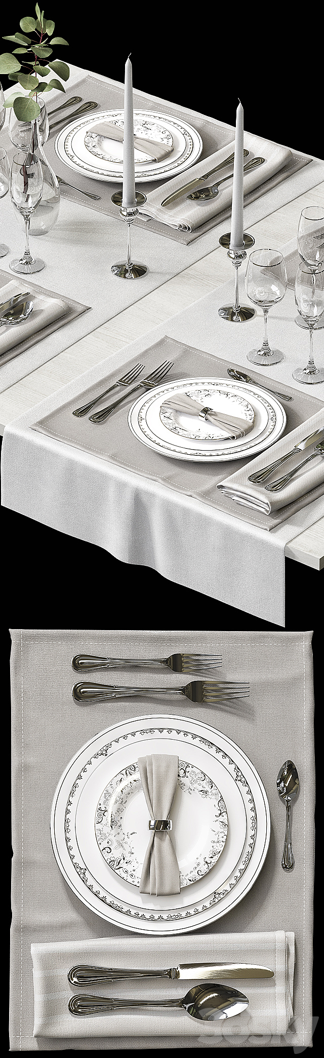 Table setting _ Table setting 3d