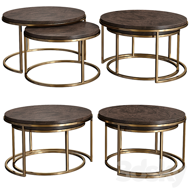 Large Round Side Table 3DSMax File - thumbnail 1