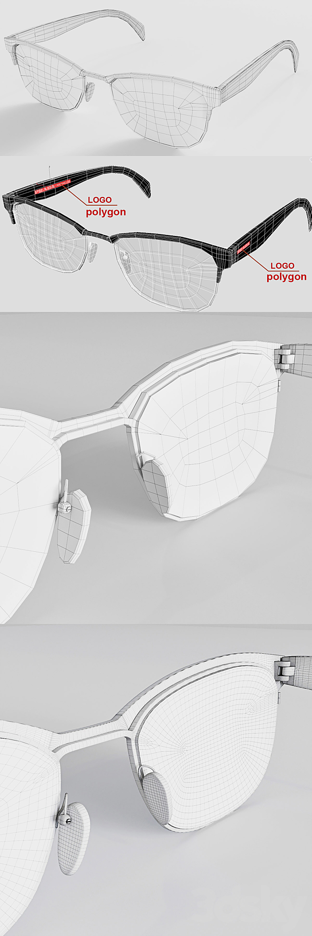 PRADA Glasses 3DSMax File - thumbnail 3