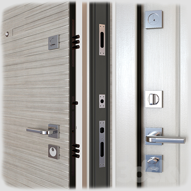 Entrance metal door Vesta (SteelGuard) 3d