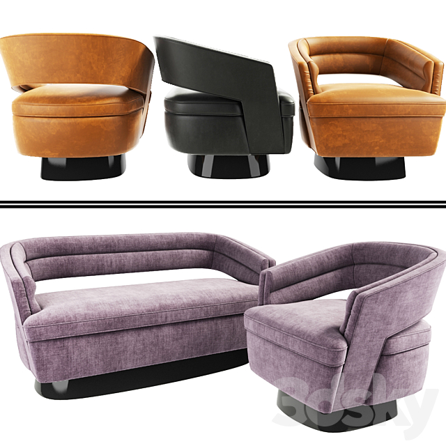 Russel Armchair And Sofa 3DSMax File - thumbnail 1