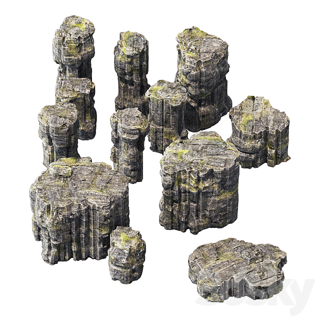 Rockstone Set 3d
