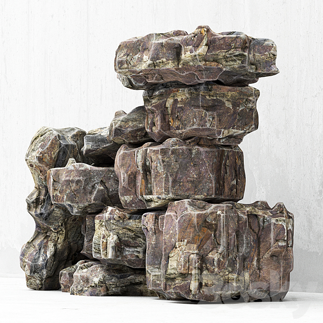 Granite rock stone 3DSMax File - thumbnail 2