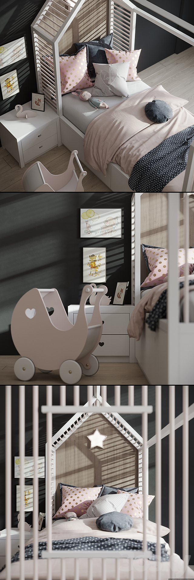 Kid's Bedroom set 3d