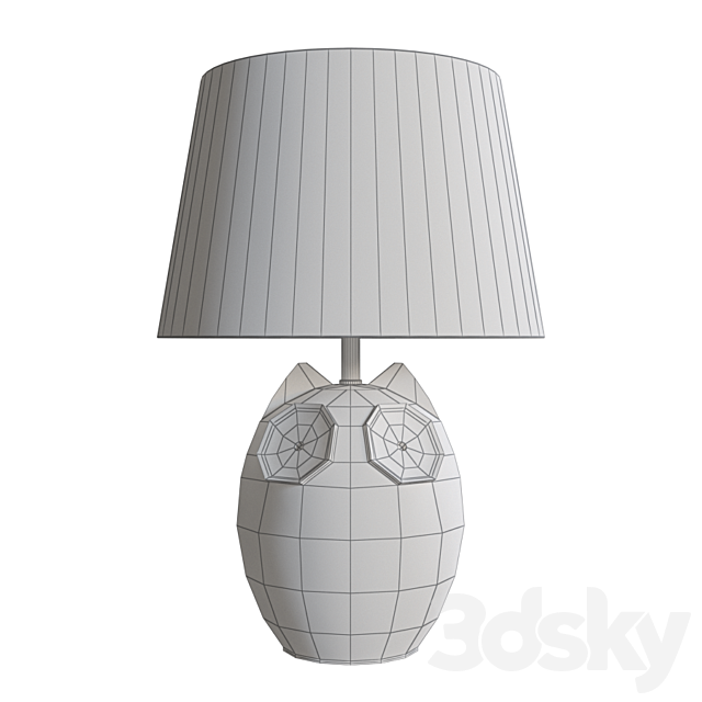 Lighting and Interiors – Hector Owl Table Lamp (blue. cream. pink) 3DSMax File - thumbnail 3