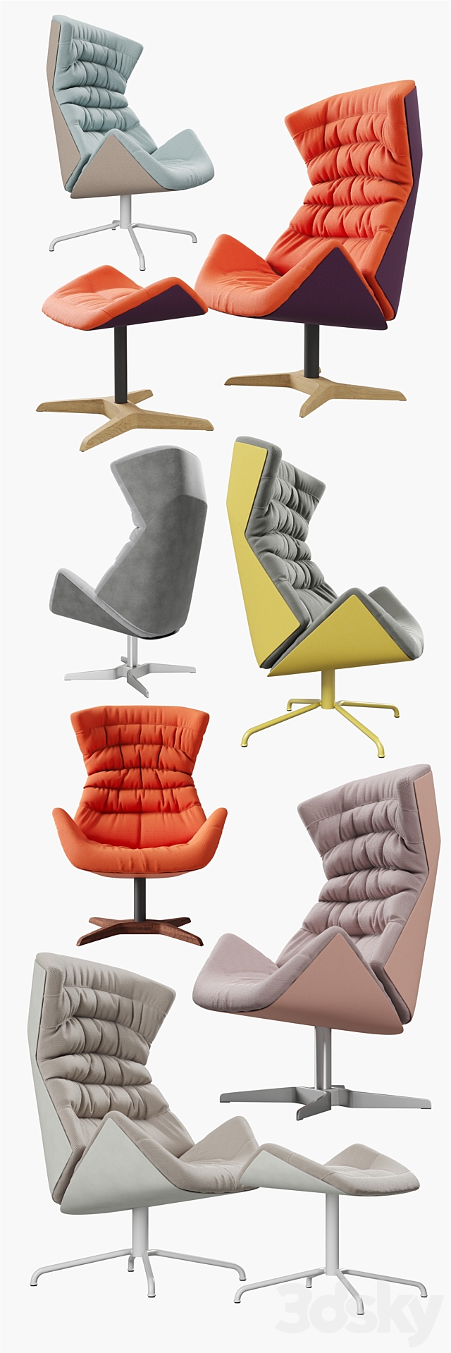 THONET 808 Lounge Armchair 3d