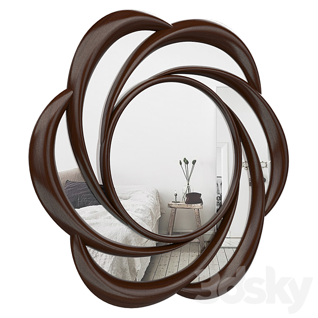 Swirl Frame Accent Mirror ANDO3232 3d