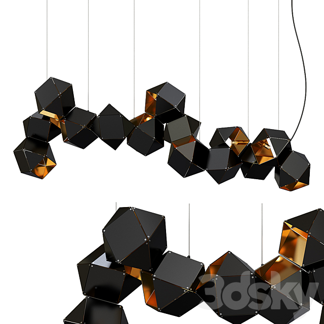 Welles long chandelier 3DSMax File - thumbnail 1