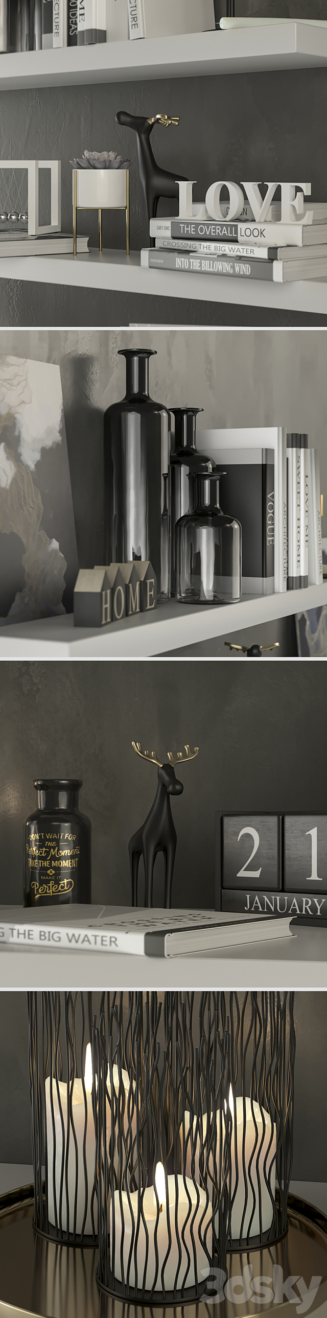 Decorative set 3d