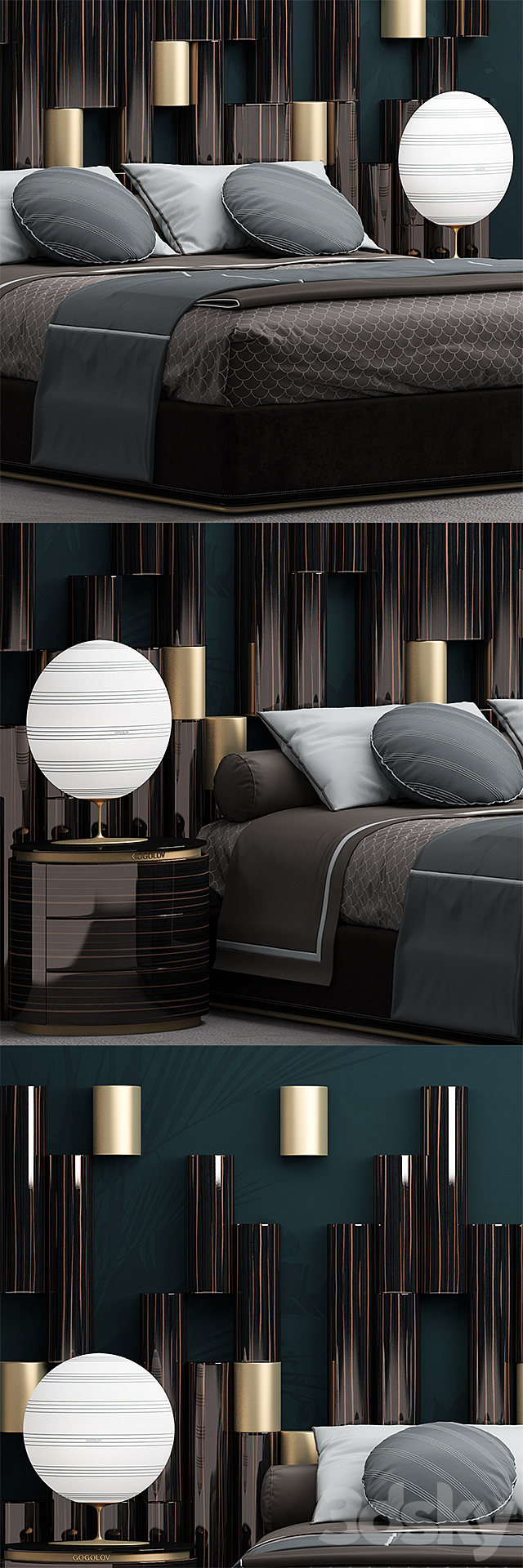 A bed of my design dashboards 3d
