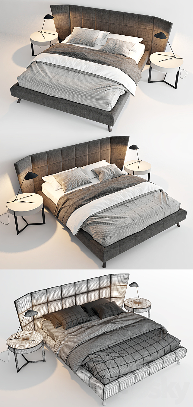 Bed GABER by Felix 3DSMax File - thumbnail 3
