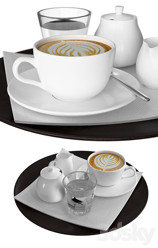 Coffee tray 3DSMax File - thumbnail 2