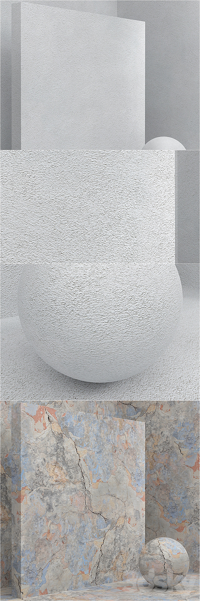 Material (seamless) – coating. concrete. plaster set 68 3DSMax File - thumbnail 2