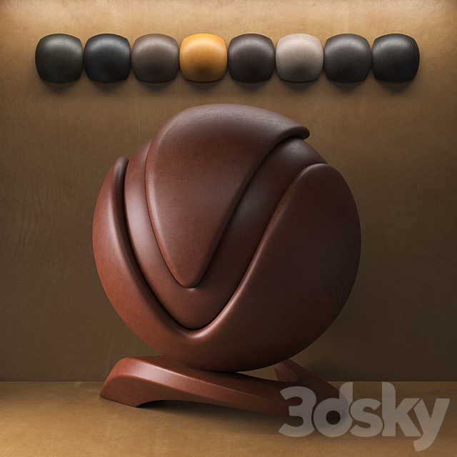 A set of materials “Waxy leather pull up” 3DSMax File - thumbnail 2