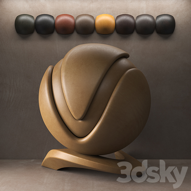 A set of materials “Waxy leather pull up” 3DSMax File - thumbnail 3