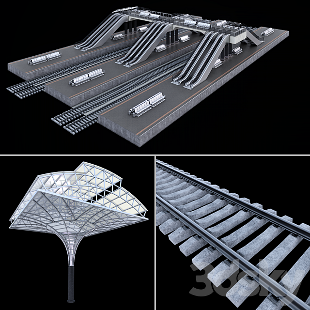 Railway apron 3d