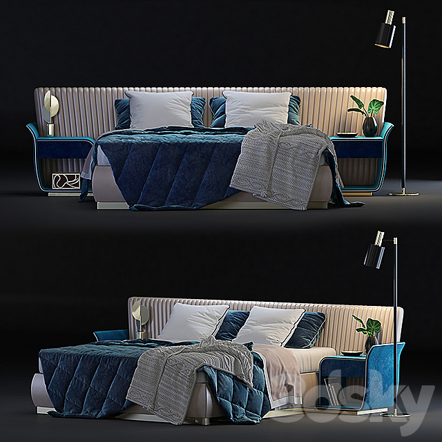 Capital Collection – Allure XL bed 3DSMax File - thumbnail 1