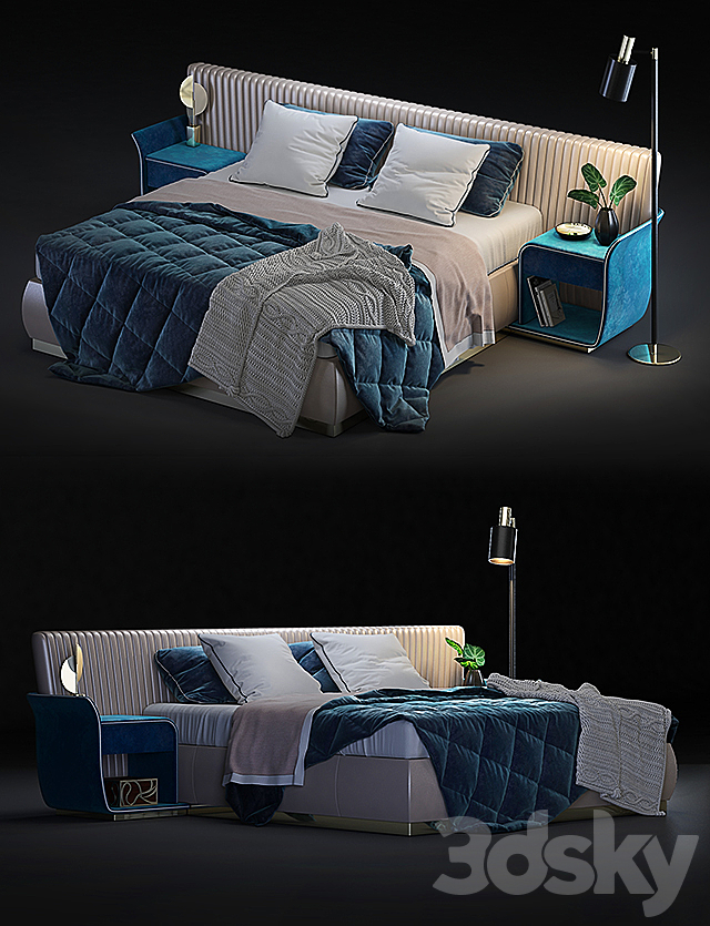 Capital Collection – Allure XL bed 3DSMax File - thumbnail 2