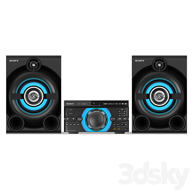 Audio system Sony MHC-M60D 3DSMax File - thumbnail 1