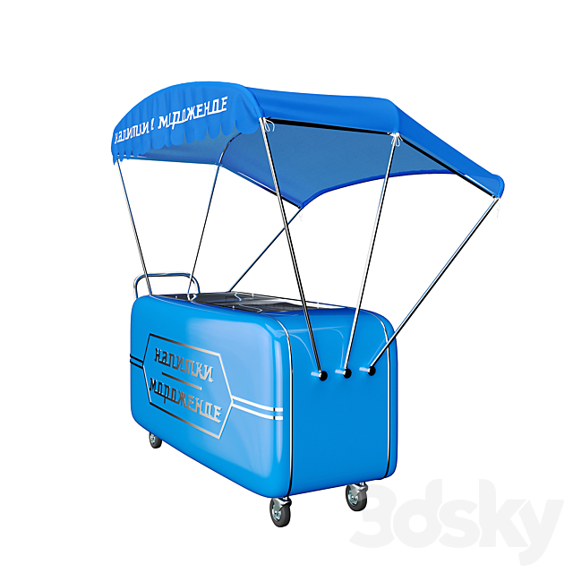 Shopping cart (ice cream) 3DSMax File - thumbnail 2