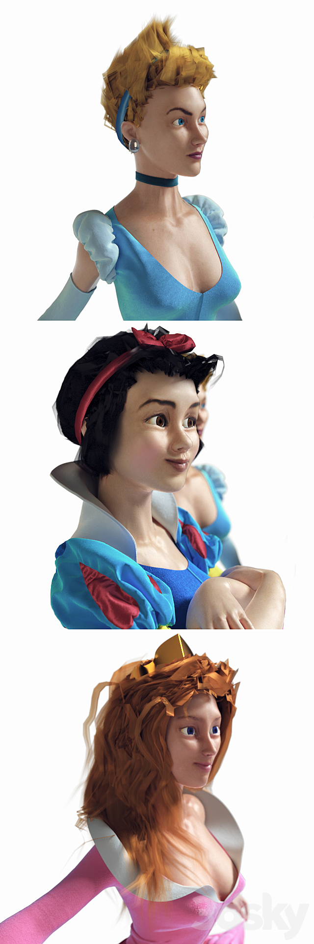 Disney Princess (vray GGX) 3d