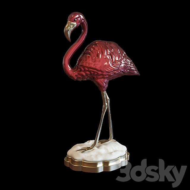 John-Richard Porcelain Pink Flamingo 3DSMax File - thumbnail 1