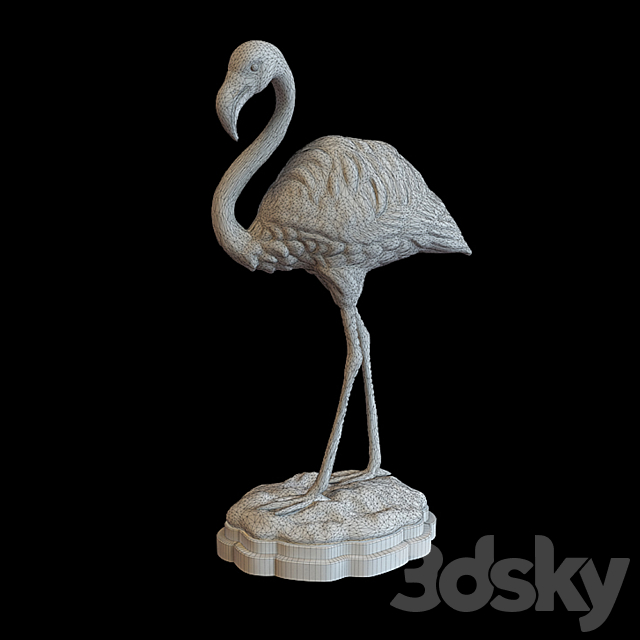 John-Richard Porcelain Pink Flamingo 3DSMax File - thumbnail 2