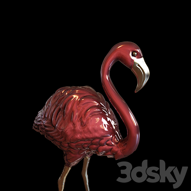 John-Richard Porcelain Pink Flamingo 3DSMax File - thumbnail 3