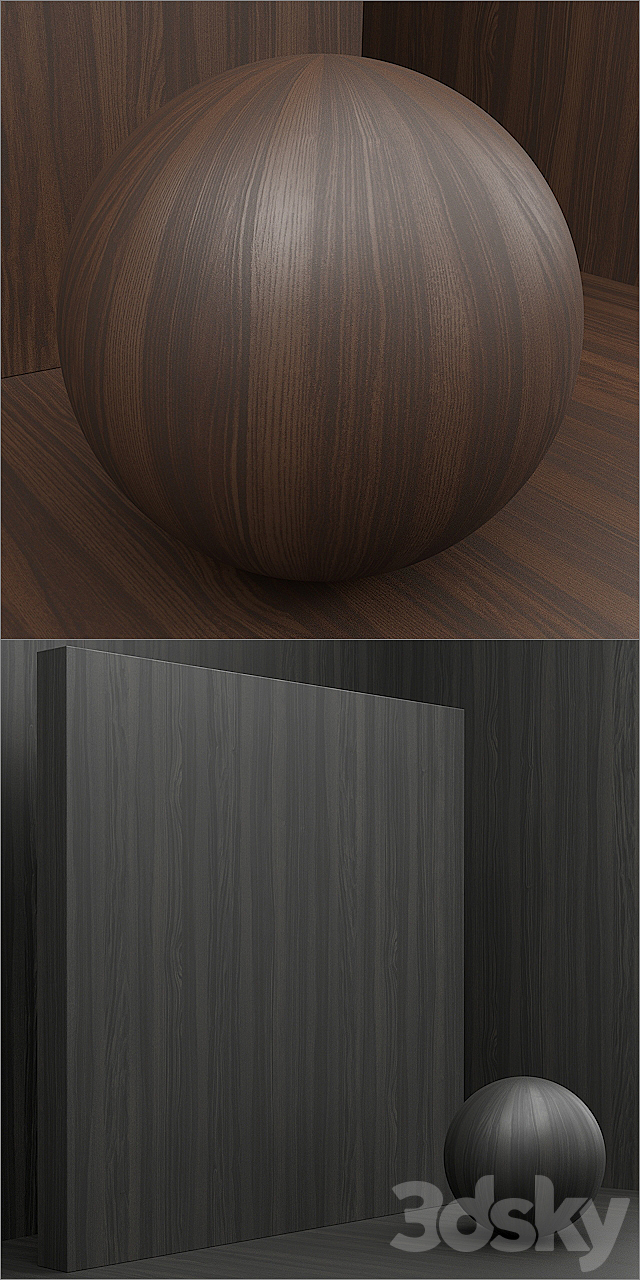 Material wood _ veneer (seamless) – set 37 3DSMax File - thumbnail 3