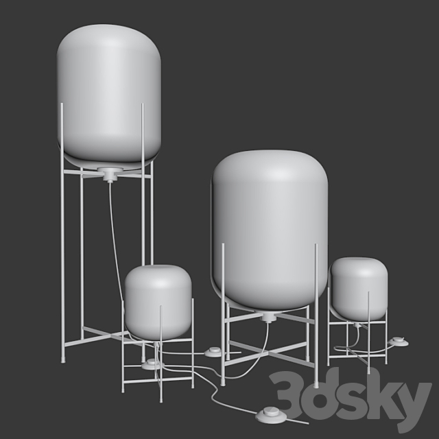 Oda Pulpo Lamp Set 3d