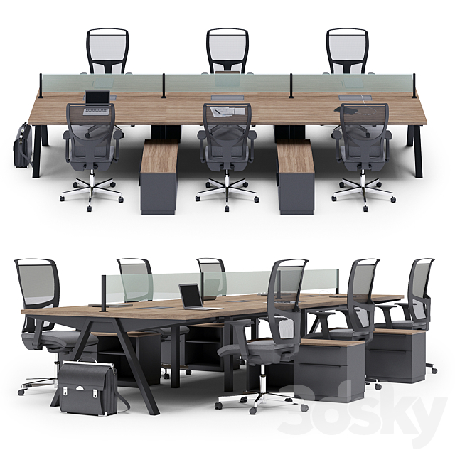 Office workspace UHURU (part2) 3d