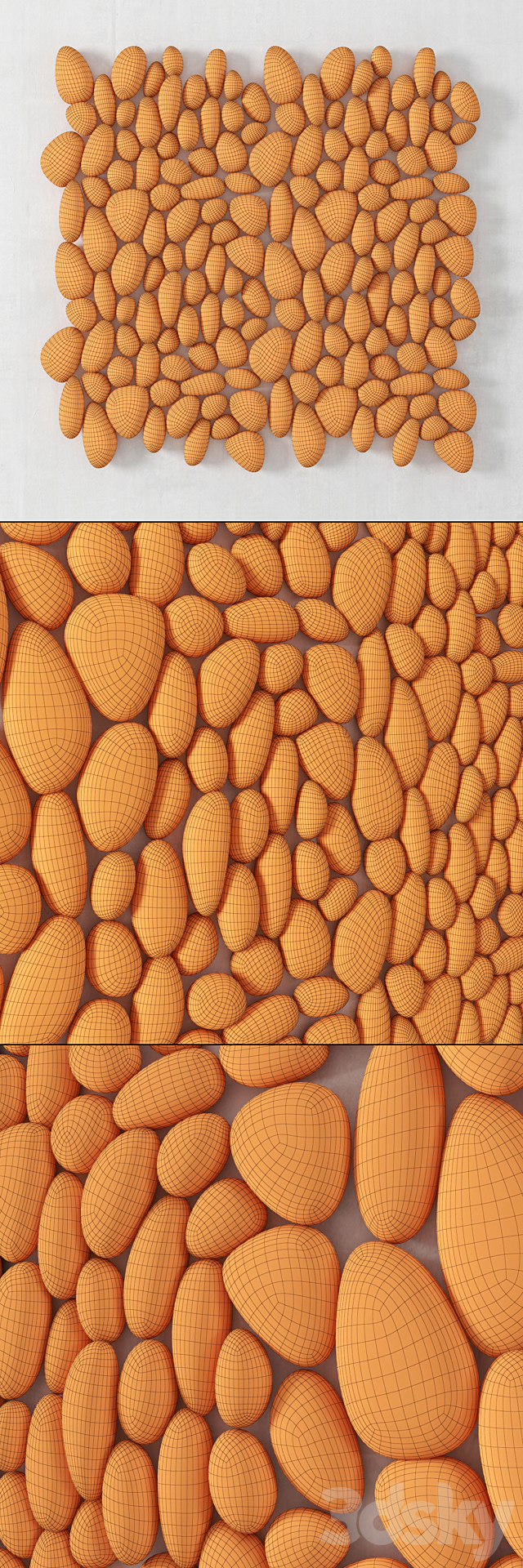 Oval Pebble Panel _ Oval Pebble Panel 3DSMax File - thumbnail 3