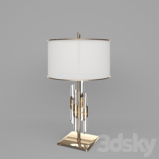 Brass and Crystal Rod Table Lamp 3DSMax File - thumbnail 1