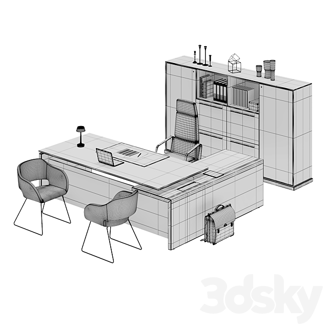 LAS EOS Executive Desk 3DSMax File - thumbnail 3