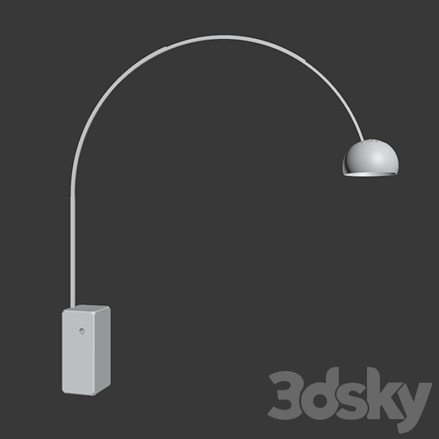 Arco Flos Floor Lamp 3d