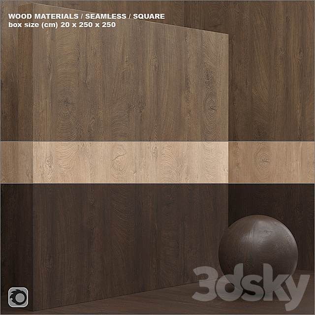 Material wood _ veneer (seamless) – set 43 3DSMax File - thumbnail 1
