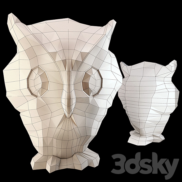 MaceSpace – Decorative Stylized Owl Decor 3DSMax File - thumbnail 2