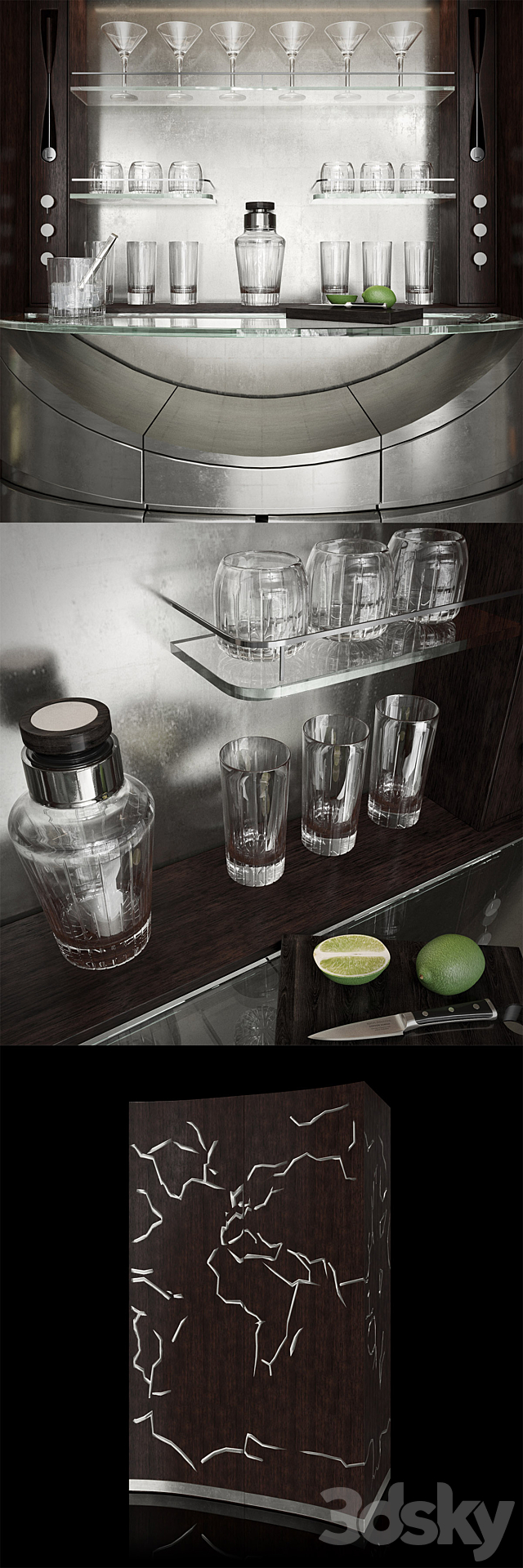 Linley London - Tectonic Bar 3d