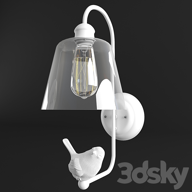 Sconce Arte Lamp Passero A4289AP-1WH 3DSMax File - thumbnail 1