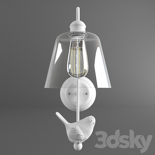 Sconce Arte Lamp Passero A4289AP-1WH 3DSMax File - thumbnail 2