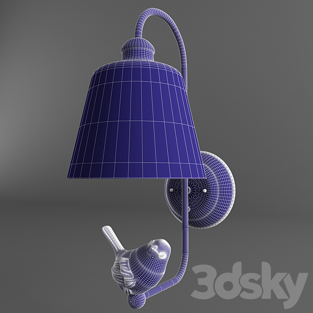 Sconce Arte Lamp Passero A4289AP-1WH 3DSMax File - thumbnail 3