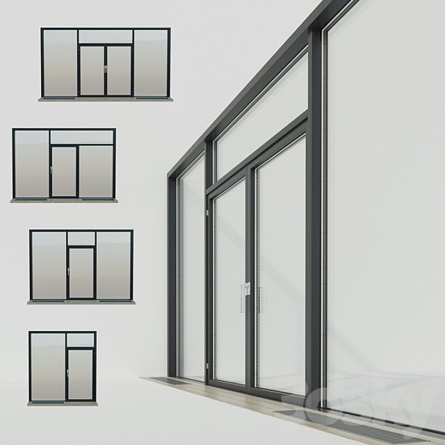 Panoramic windows. Stained Glass.5 3DSMax File - thumbnail 1