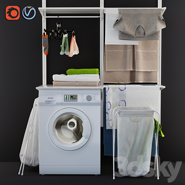 laundry decor ikea 3DSMax File - thumbnail 1