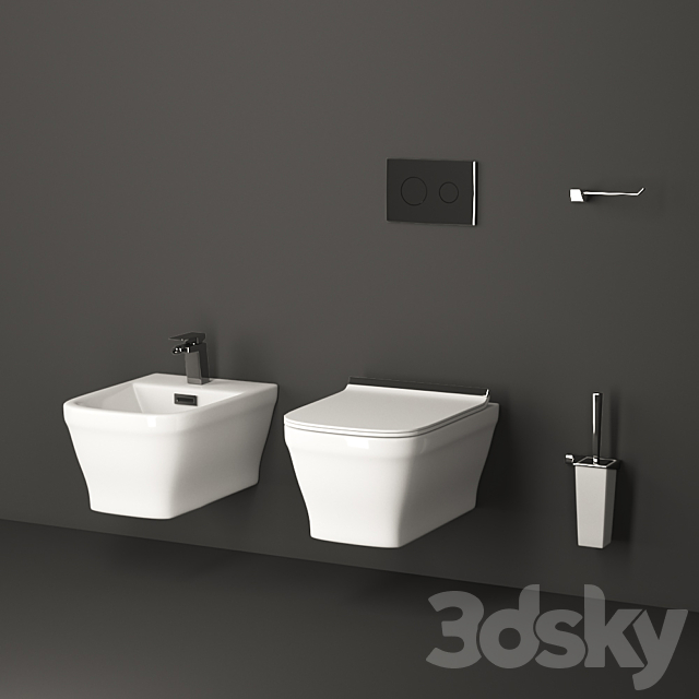 Toilet and bidet Noken Forma 3DSMax File - thumbnail 1