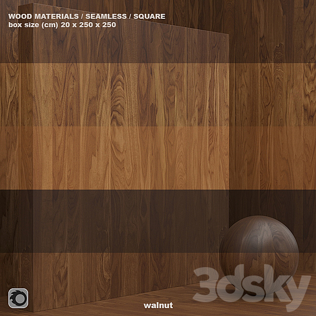 Material wood _ veneer (seamless) – set 46 3DSMax File - thumbnail 1