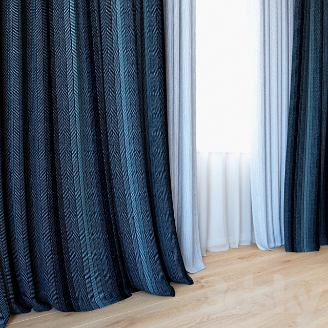 Curtains 06 | Canvas curtains and tulle 3DSMax File - thumbnail 2
