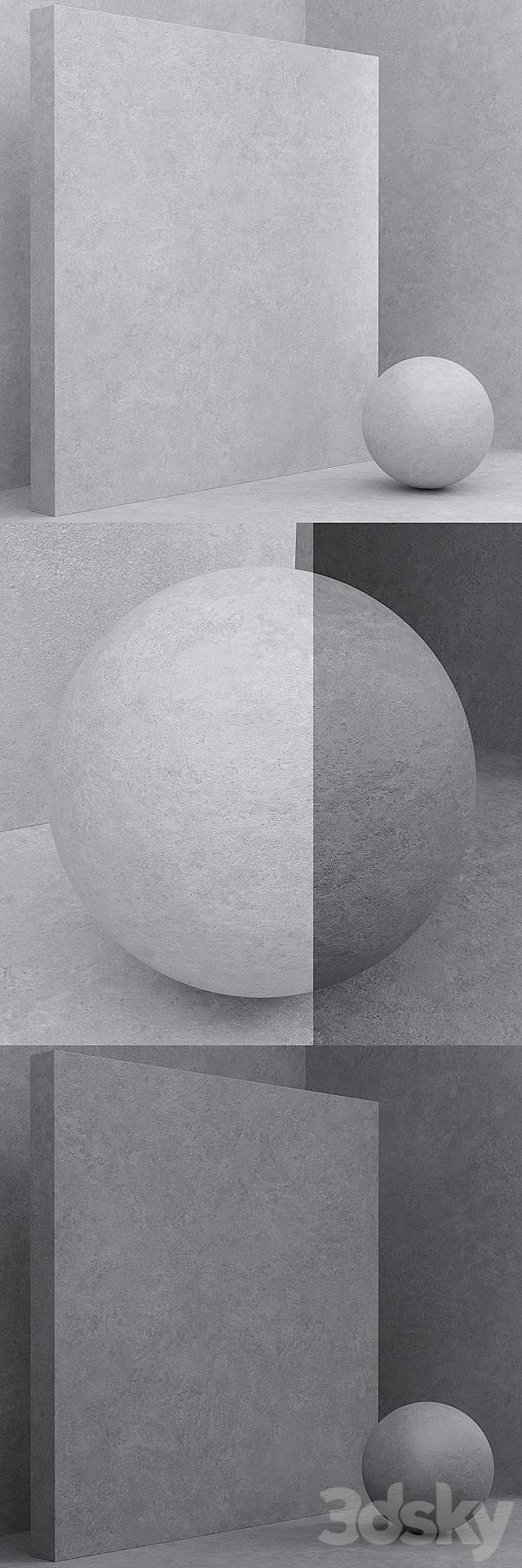 Material (seamless) - microconcrete. concrete. plaster set 73 3d