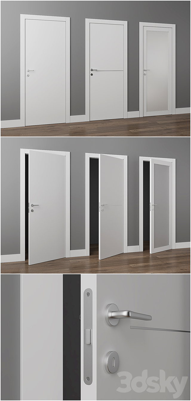 Doors union alfa laccato 3d