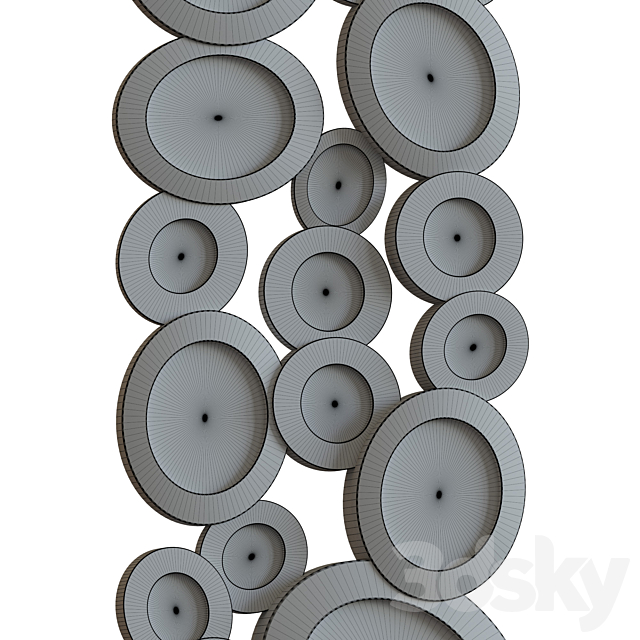 Panel Rings with mirrors 3d