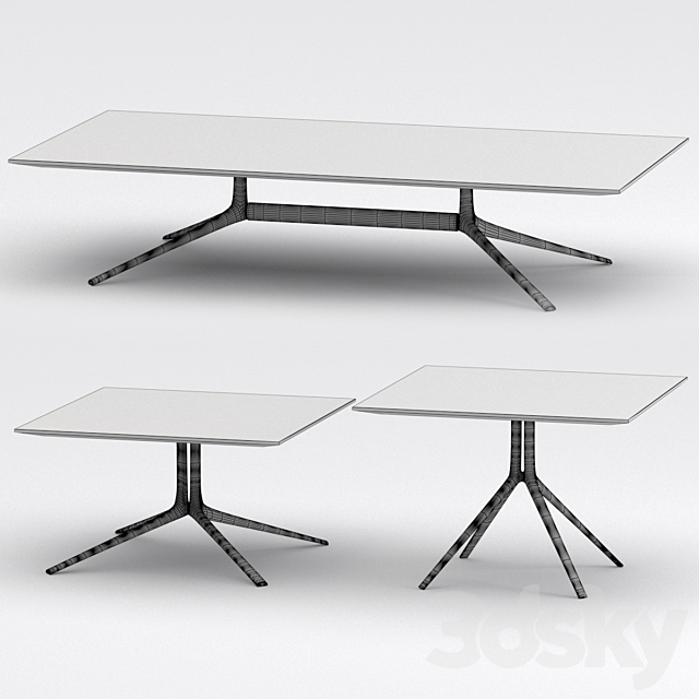 Tavolini Mondrian tables set-2 3DSMax File - thumbnail 3